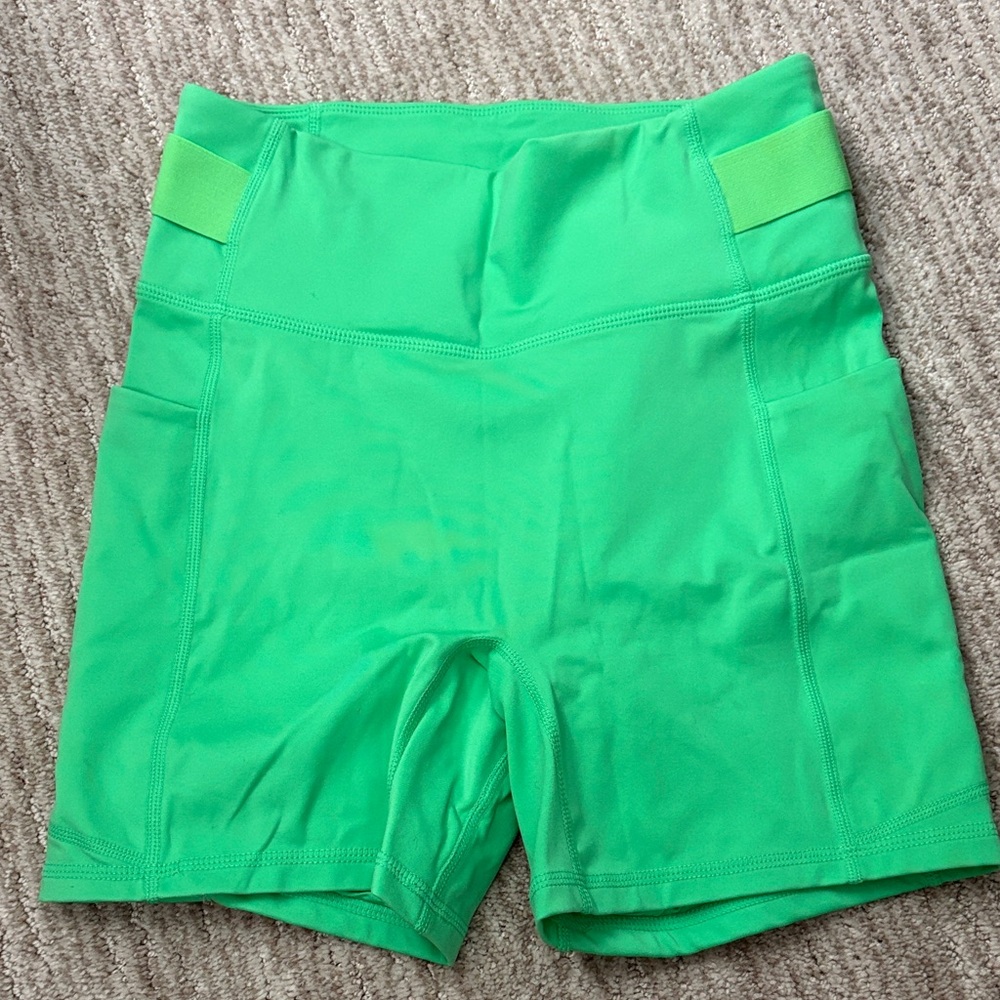Fabletics Vibrant Green Bike Shorts